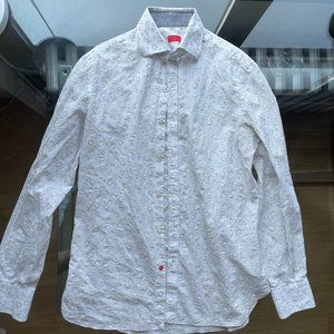 Isaia floral textured button down 39 - 15 1/2